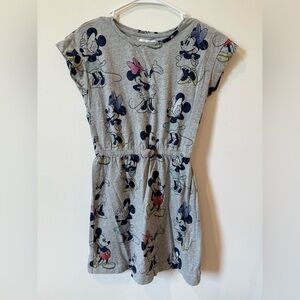 GAP Gray Kids Dress with Mickey Mouse Print